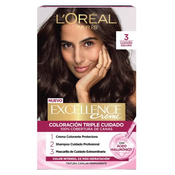 Kit Tintura Excellence Creme Triple Cuidado x 47 g