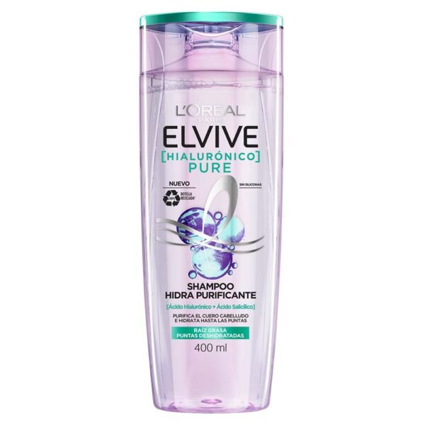 Shampoo Elvive Hialurónico Pure x 400 ml