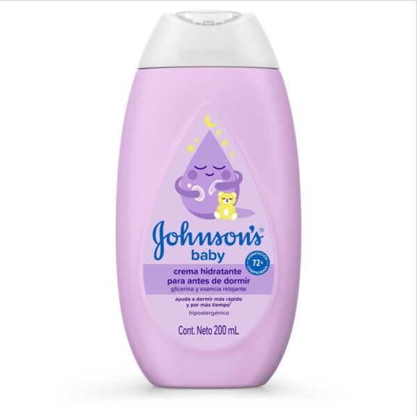Crema Hidratante para Bebé Johnson's para Antes de Dormir x 200 ml
