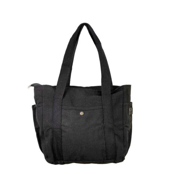 Totebag con Bolsillos Wav Negra
