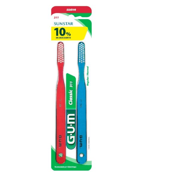 Cepillo Dental Gum Classic Suave 311 x 2 un
