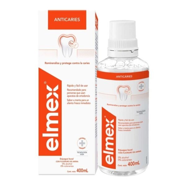 Enjuague Bucal Elmex Anticaries con Fluoruro Amina x 400 ml