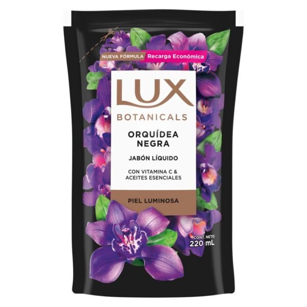 Jabón Líquido para Manos Lux Orquídea Negra Repuesto x 220 ml