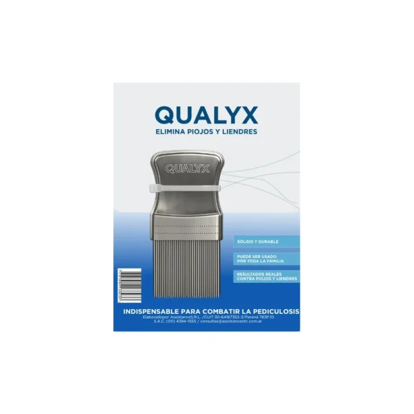 Peine de Acero Qualyx Elimina Piojos y Liendres x 1 unid