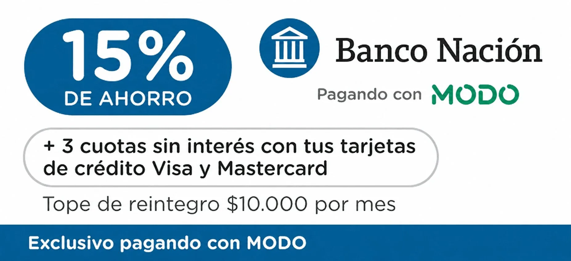 Banco Nación 15% de ahorro