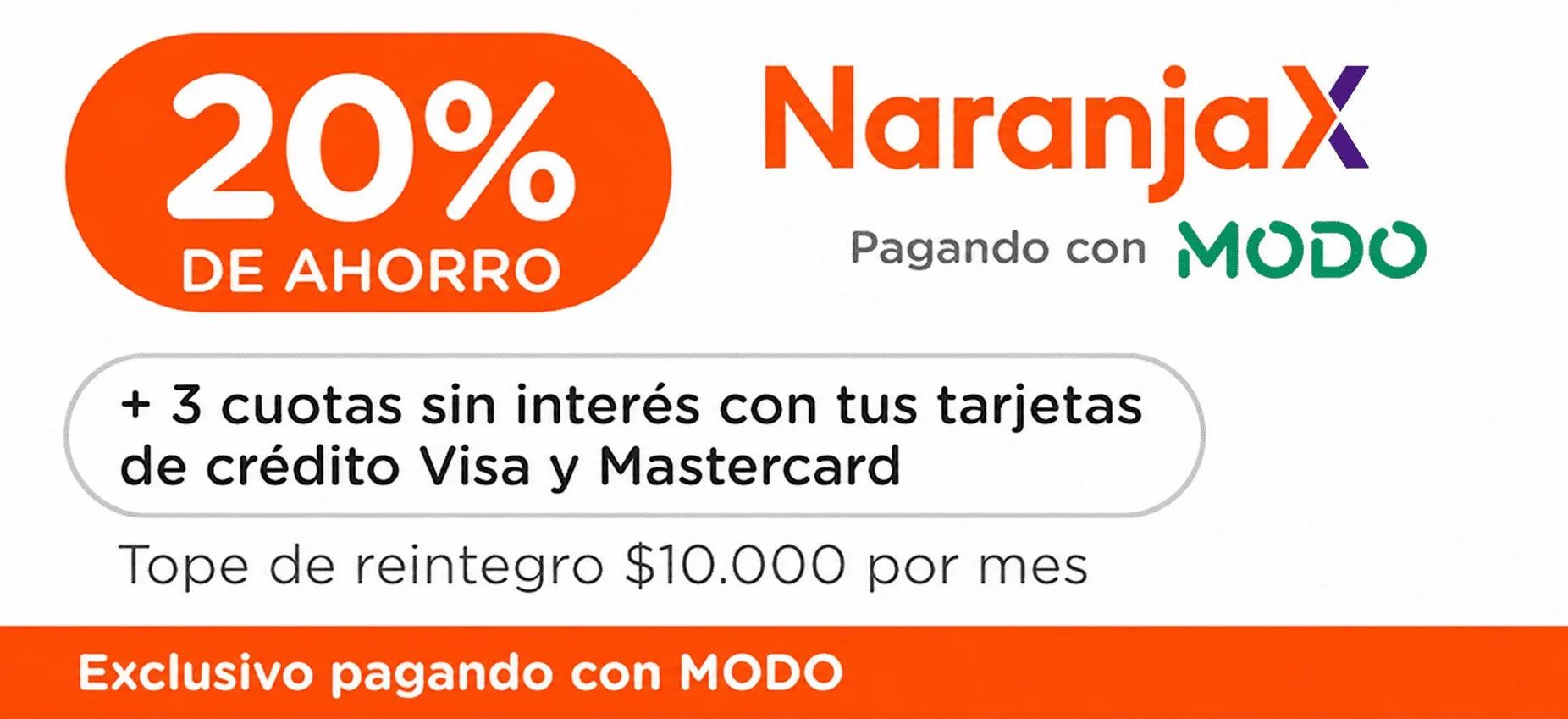 NaranjaX 20% de ahorro