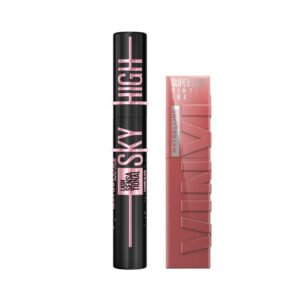 Set Maybelline Máscara Sky High + Labial Vinyl Ink