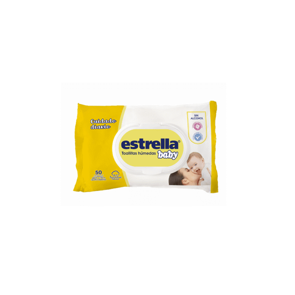 Toallitas Húmedas Estrella Baby Cuidado Diario x 50 un