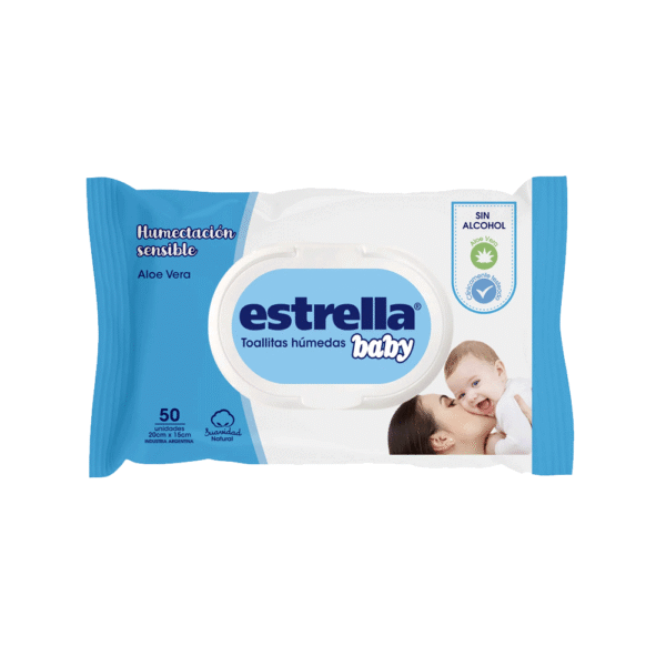 Toallitas Húmedas Estrella Baby Humectación Sensitive x 50 un